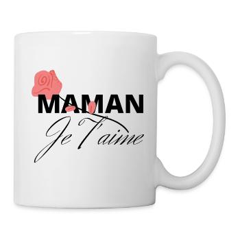 Maman, je t'aime - Mug blanc - blanc - Droite