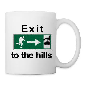 Exit to the hills Fichtelgebirge - Mug - white - Right