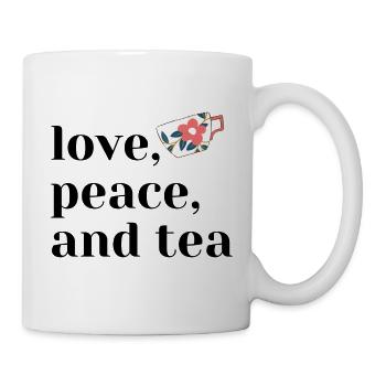 love peace and tea - Mug - white - Right