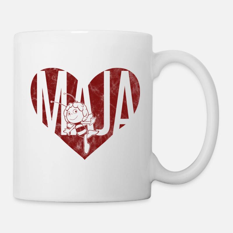 Maya The Bee Red Heart - Mug - white