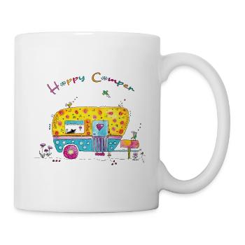 Caravane Happy Camper - Mug blanc - blanc - Droite