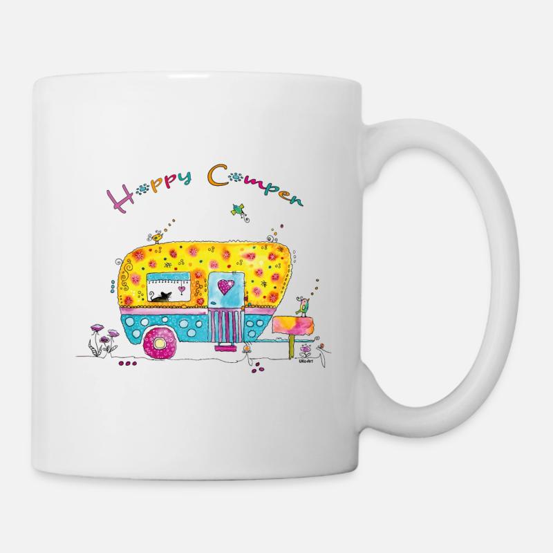 Caravan Happy Camper - Mug - white