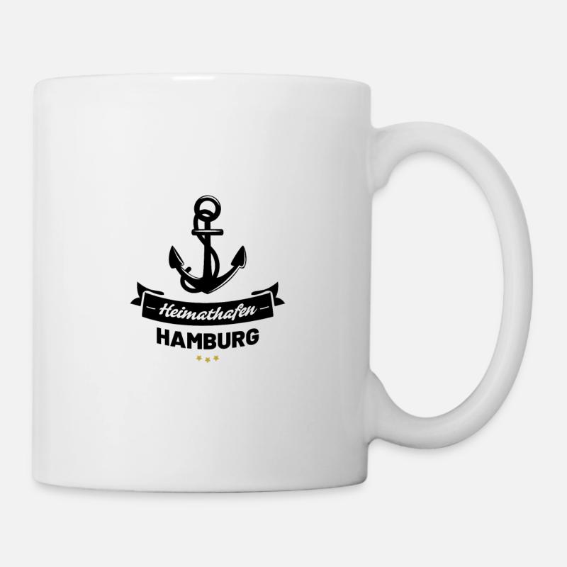 Heimathafen Hamburg - Tasse - Weiß