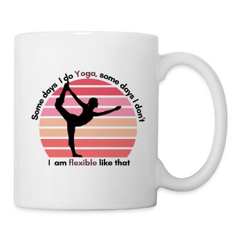 Funny Yoga t shirts design with yoga oneliner - Mug - white - Right