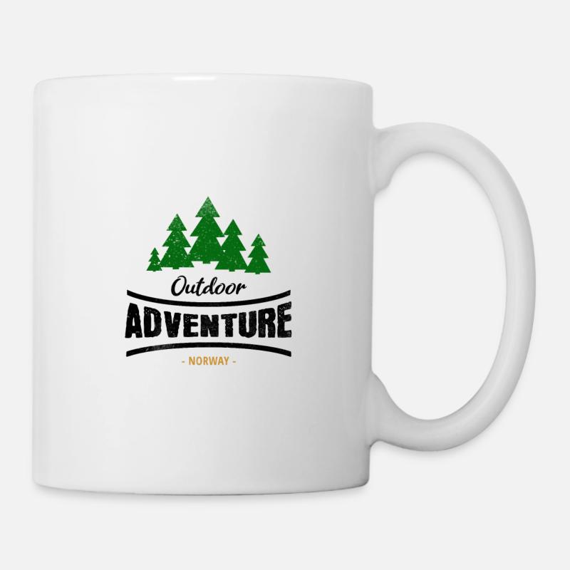 Outdoor adventure Norway - Mug blanc - blanc