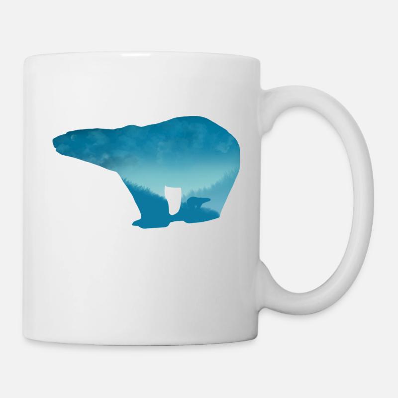 Eisbär Landschaft - Tasse - Weiß