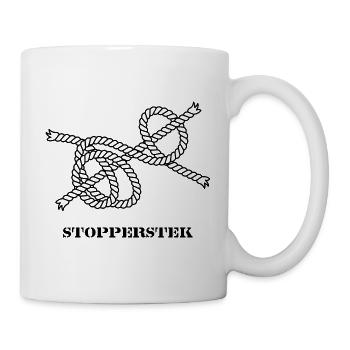 Segelknoten Seemannsknoten Stopperstek hell - Tasse - Weiß - Rechts