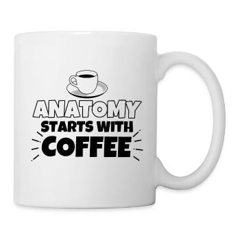 Anatomie café drôle sort - Mug blanc - blanc - Droite