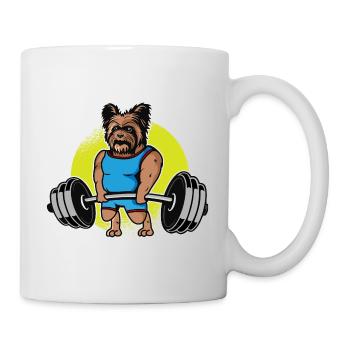 Yorkshire Terrier Weightlifting I Deadlift Fitness - Mug - white - Right