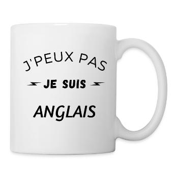 J'peux pas je suis anglais - Mug blanc - blanc - Droite