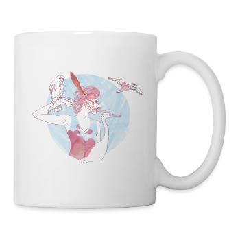 Vogelfrei - Tasse - Weiß - Rechts