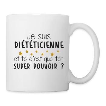Diététicienne - Nourriture - Nutrition - Cadeau - Mug blanc - blanc - Droite