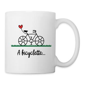 VÉLO. CYCLISME. GO GREEN. ECOLOGIE.ENVIRONNEMENT. - Mug blanc - blanc - Droite