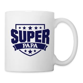Super Papa - Tasse - Weiß - Rechts