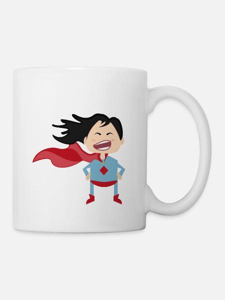 Superheldin - Tasse - Weiß