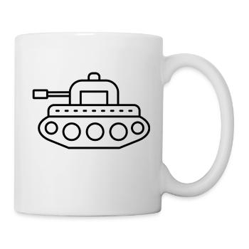 Panzer - Tasse - Weiß - Rechts