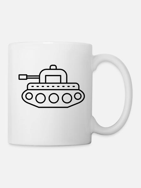 Panzer - Tasse - Weiß