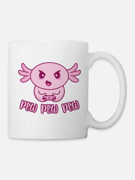 Axolotl gamer Gaming gaming gamble pew pew pew - Mug - white