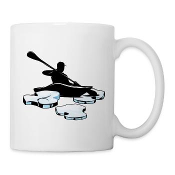 canoë à glace canot à glace canot à glace canot à glace - Mug blanc - blanc - Droite