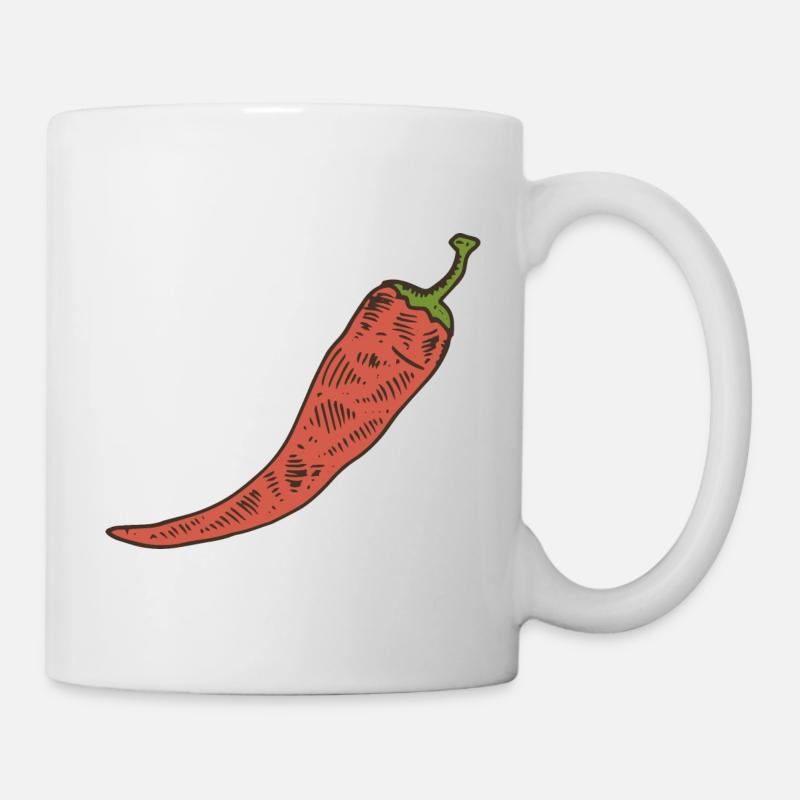 Chili Pepperoni scharf spicy - Tasse - Weiß