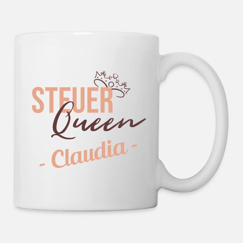 Steuer Queen Claudia - Tasse - Weiß