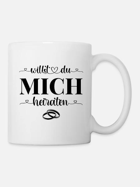 Willst Du mich heiraten - Tasse - Weiß