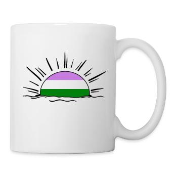 genderqueer non binary androgyn pride queer lgbt - Tasse - Weiß - Rechts