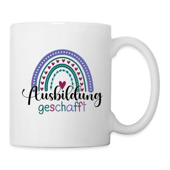 Ausbildung Geschafft Abschiedsgeschenk Ausbildung - Tasse - Weiß - Rechts
