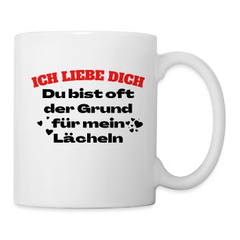 Ich liebe dich - Tasse - Weiß - Rechts