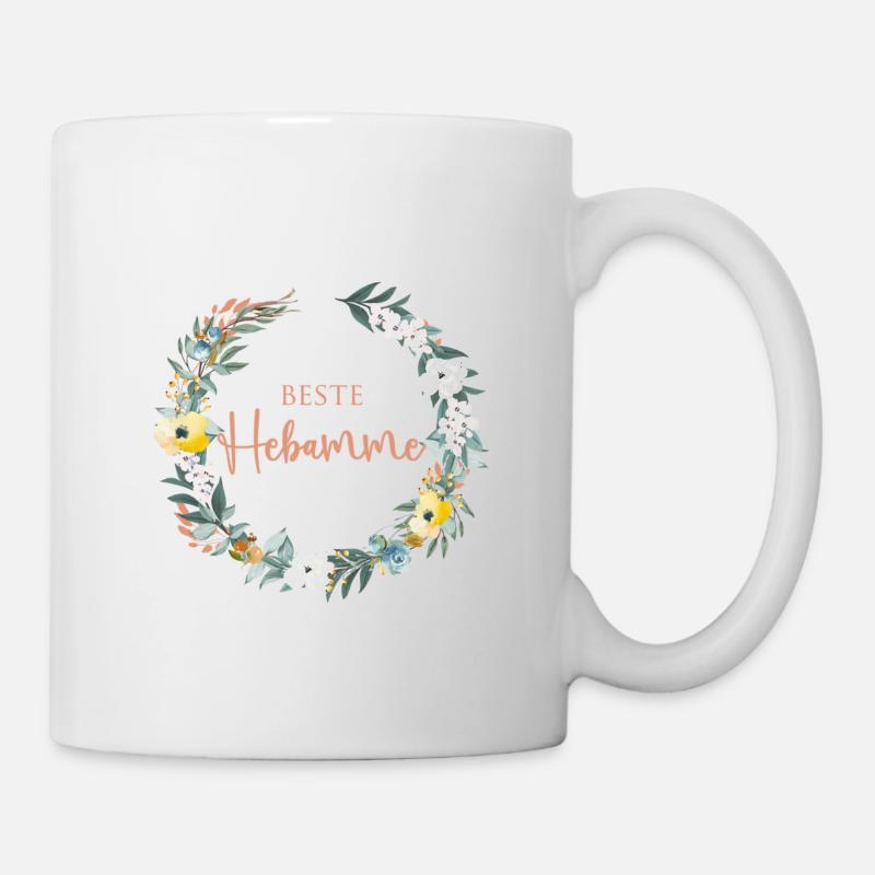 Für die "Beste Hebamme" ever! personalisierbar - Tasse - Weiß