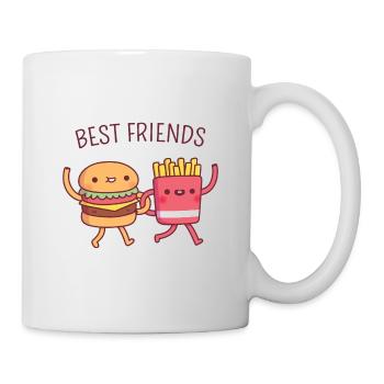 Burger et frites mignons, meilleurs amis - Mug blanc - blanc - Droite