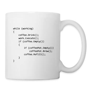 Drink Coffee Execute Work Refill - Tasse - Weiß - Rechts