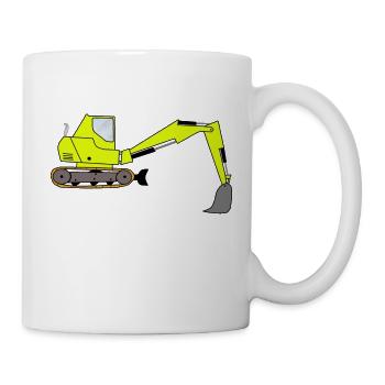 Bagger Digger - Tasse - Weiß - Rechts