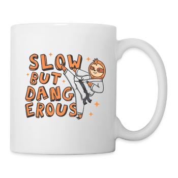 Paresseux de karaté lent mais dangereux - Mug blanc - blanc - Droite