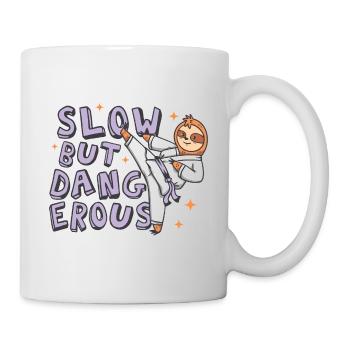 Paresseux de karaté lent mais dangereux - Mug blanc - blanc - Droite
