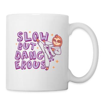 Paresseux de karaté lent mais dangereux - Mug blanc - blanc - Droite