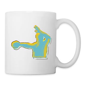 Conception du joueur de handball - Mug blanc - blanc - Droite