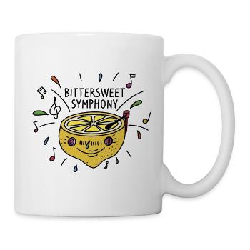 Zitrone / Musik / Plattenspieler / DJ / Noten - Tasse - Weiß - Rechts