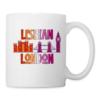 Lesbian London LGBTQI lesbian pride flag coloursUK - Mug - white - Right