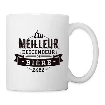 Élu meilleur descendeur de bière 2022 - Mug blanc - blanc - Droite