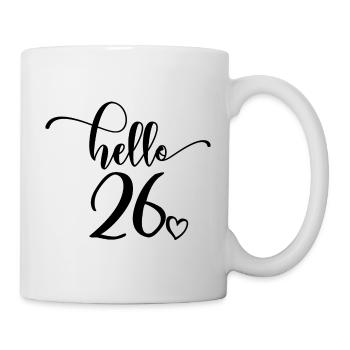 Hello 26 - Mignon cadeau de 26e anniversaire pour femmes - Mug blanc - blanc - Droite