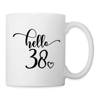 Hello 38 - Cute 38th Birthday Gift For Women - Mug - white - Right