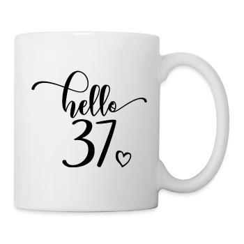 Hello 37 - Cute 37th Birthday Gift For Women - Mug - white - Right