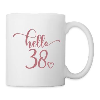 Hello 38 - Cute 38th Birthday Gift For Women - Mug - white - Right