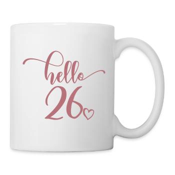 Hello 26 - Mignon cadeau de 26e anniversaire pour femmes - Mug blanc - blanc - Droite