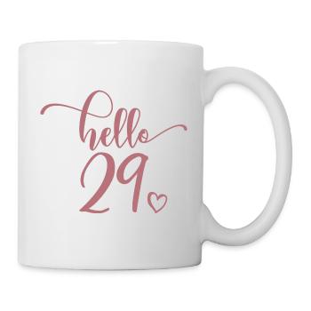Hello 29 - Mignon cadeau de 29e anniversaire pour femmes - Mug blanc - blanc - Droite