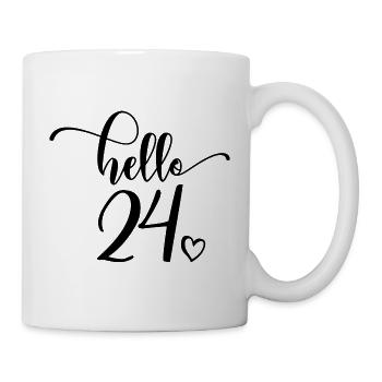 Hello 24 - Mignon cadeau de 24e anniversaire pour les femmes - Mug blanc - blanc - Droite