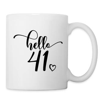 Hello 41 - Mignon cadeau de 41e anniversaire pour femmes - Mug blanc - blanc - Droite