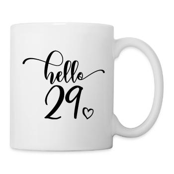 Hello 29 - Mignon cadeau de 29e anniversaire pour femmes - Mug blanc - blanc - Droite