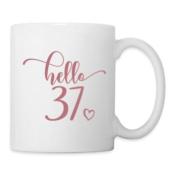 Hello 37 - Cute 37th Birthday Gift For Women - Mug - white - Right